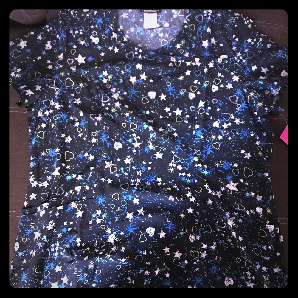 Heart soul scrub top